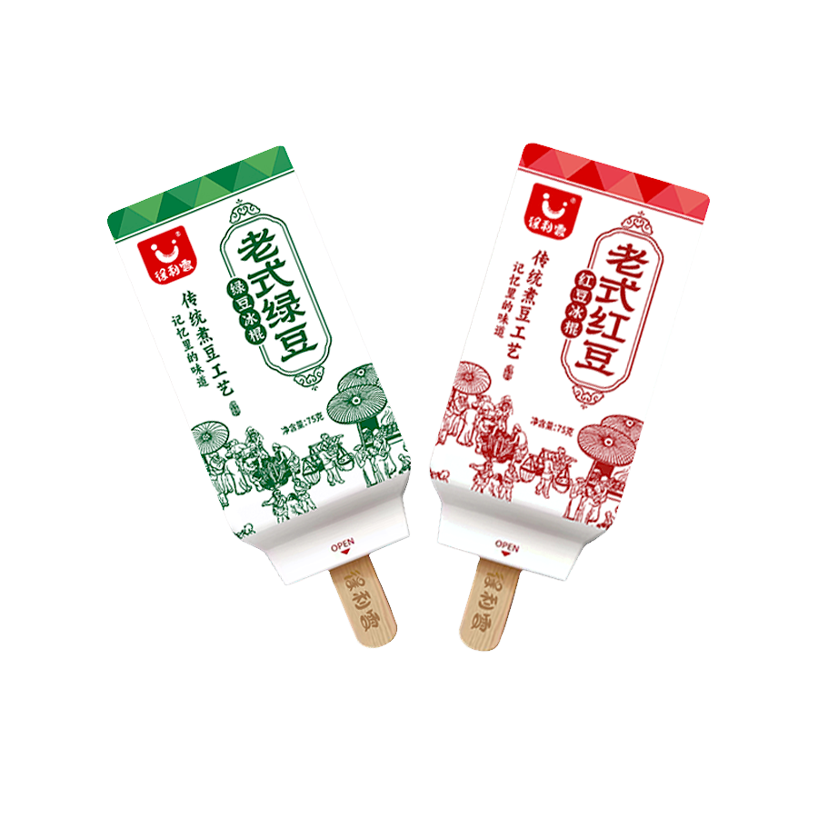老式绿豆红豆冰棍